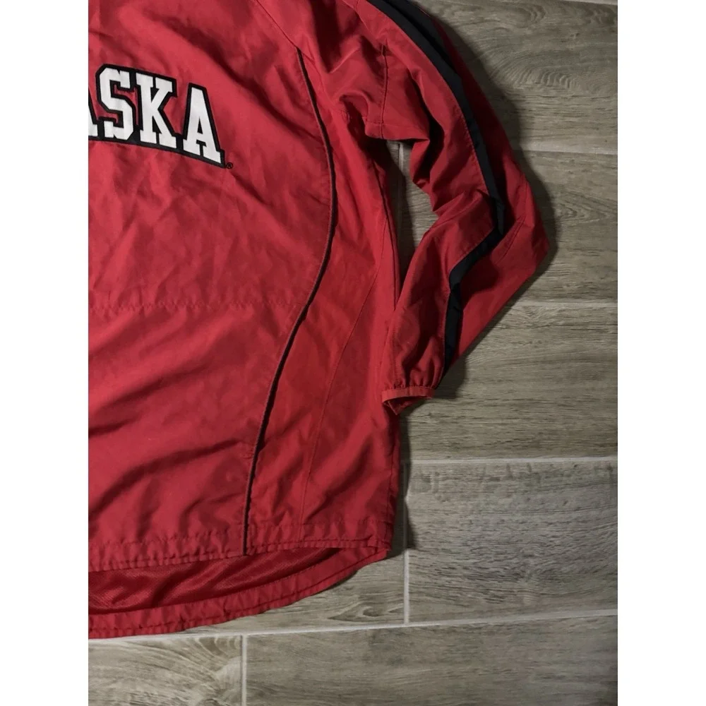 Majestic Red Nebraska Quarter‎ Zip Sweatshirt Size 2XL